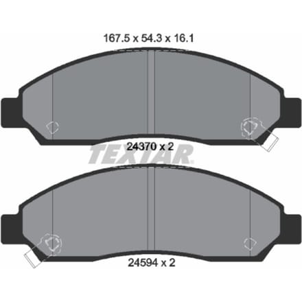 Remblokset TEXTAR 2437001, voor