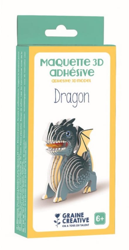 Graine Creative 3D model knutselset draak karton creatief.