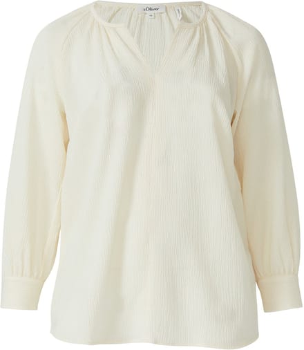 s.Oliver - female - Elastische gestructureerde blouse met wijde mouwen