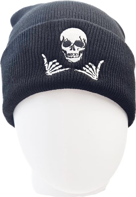 BamBella® Muts winter kinderen Jongens muts Skull gothic zwart