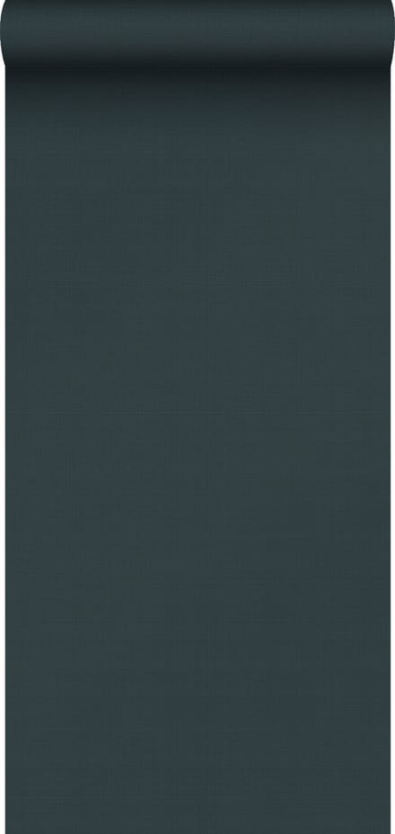 ESTAhome behang linnenstructuur inktblauw - 53 cm x 10.05 m - 139242