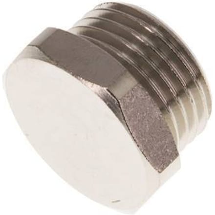 G 1/2'' Vernikkeld Messing Plug met buitenzeskant 16 Bar [2 Stuks]