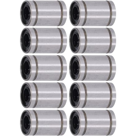 10 stuks Lineaire Bewegingslager Cilinder Optische Assen Schuif Testframe Reserve ID 6mm OD 12mm LM6UU gray