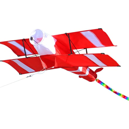 Cerf-volant d'avion 3D, énorme cerf-volant biplan, cerf-volant volant géant, cerf-volant d'avion 3D en Polyester de grande taille rouge
