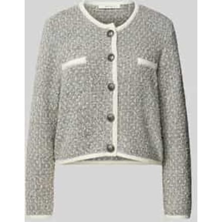 Gebreid jack met knoopsluiting, model 'nalin'