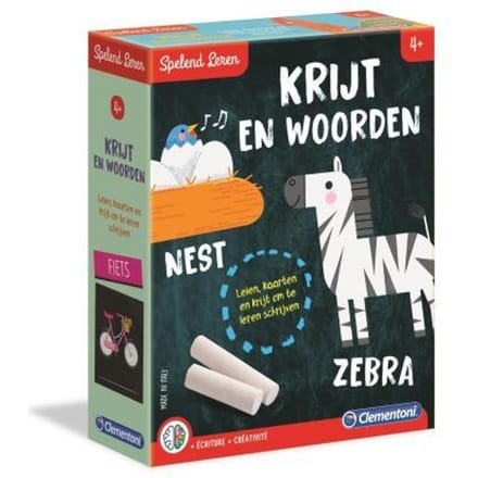 Clementoni - Spelend Leren - Krijtjes en Woordjes Educatief spel