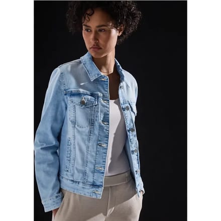 Denim jack in gebleekte look