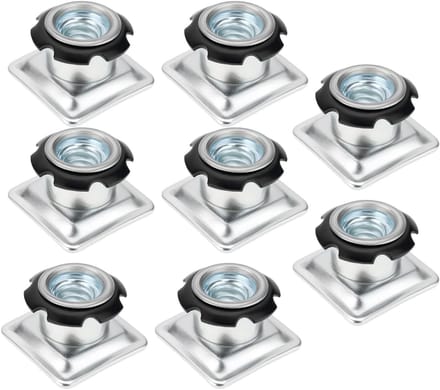 Dailygoods - Set van 8 Vierkante Buis Inserts met Schroefdraad