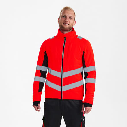 Engel Safety gewatteerde jack 1159-158 - Hi-vis Red / Black - S