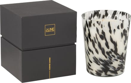 J-Line geurkaars Noa - Stone & Rock - zwart/wit - medium - 68U