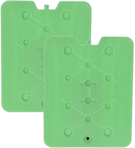 Excellent Houseware Koelelement Ice Pack - 2x - groen - plat - polyethyleen - 900 gram - 32 x 25 x 1 cm - schijf