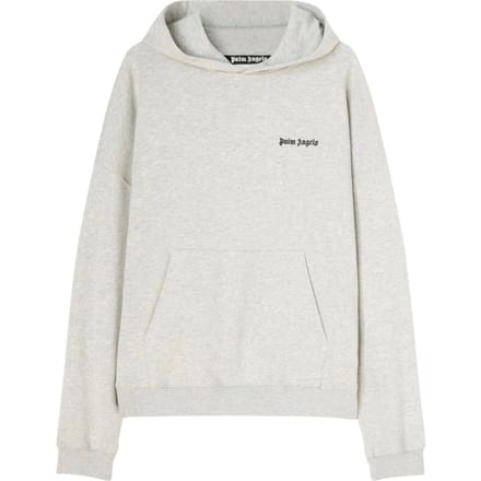 Hoodie met geborduurd logo van Palm Angels in grijs