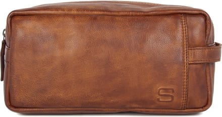 Leren Toilettas - Pecos - Brandy Cognac