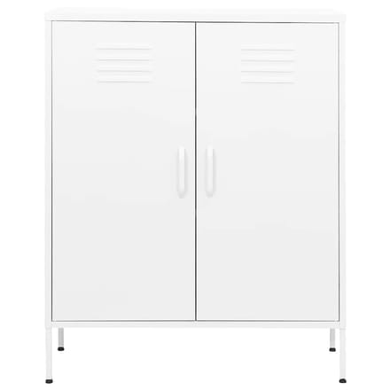 vidaXL - Opbergkast - 80x35x101,5 - cm - staal - wit