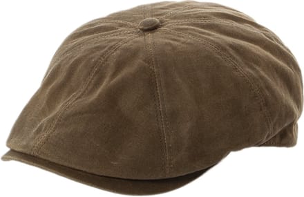 Gewaxte Newsboycap 100% Katoen regendicht kleur bruin maat 55