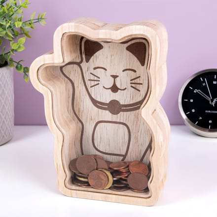 Kikkerland Lucky Cat Money Bank