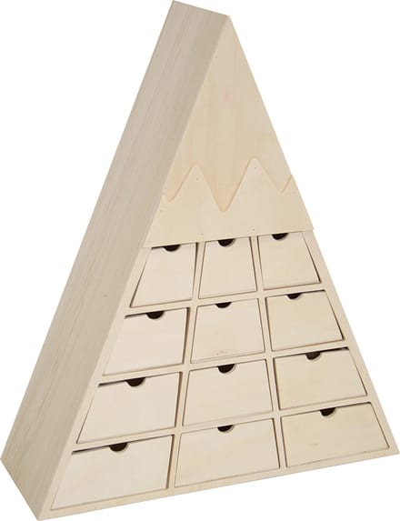 Houten Adventskalender 34x12,5x40,5 cm - Artemio