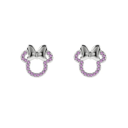 Disney - Minnie Mouse Pink Stone Set Stud Earrings
