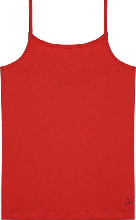 Ten Cate Basics organic cotton stretch spaghetti top rood voor Meisjes | Maat 170/176