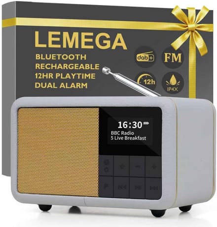 Draagbare DAB+ Radio met Bluetooth - 12 Uur Speeltijd, FM, Waterdicht