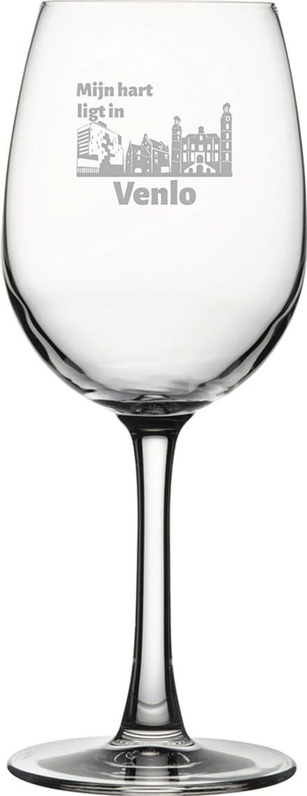 Gegraveerde witte wijnglas 36cl Venlo