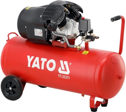 YATO Compressor 100L Twin Cylinder (412 Liter per Minuut Bruto)