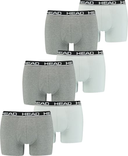 HEAD Heren Boxershorts HEAD BASIC BOXER 6er Pack Grijs S