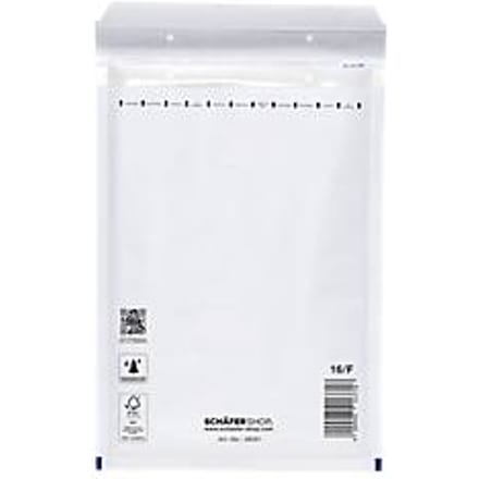 Schäfer Shop Pure Luchtkussenenveloppen,220 x 340 mm, wit, 10 stuks