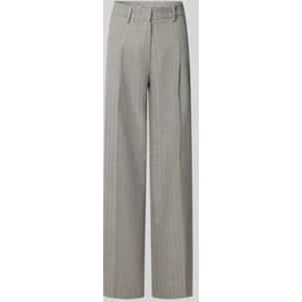 Wide leg stoffen broek met bandplooien