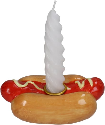 Candle Stick Hotdog Dolomite Multi 13x6.5x5.5cm
