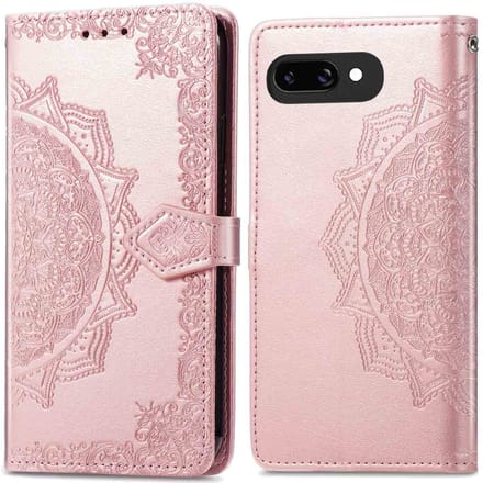 imoshion Hoesje - Geschikt voor Google Pixel 9a - Mandala Bookcase - Rosé Goud