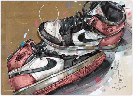 Sneaker poster 1984 rust pink 70x50 cm