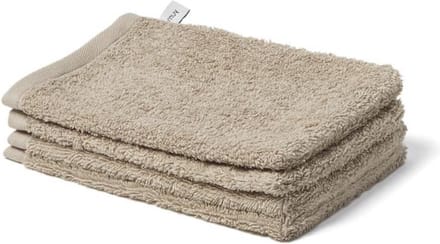 Yumeko washandjes terry warm taupe 15x22 - 4 st