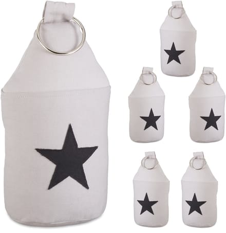 6x deurstopper ster - deurvastzetter - deurstop met handvat - deurbuffer