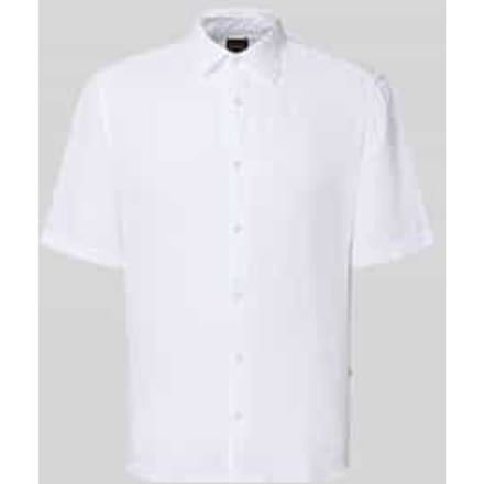 regular fit linnen overhemd met korte mouw model 'RASH_2_M'