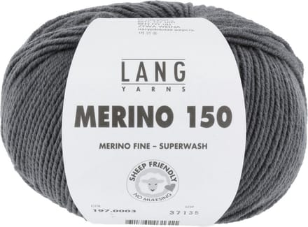 Lang Yarns Merino 150 - 03 steengrijs - Merinowol Garen