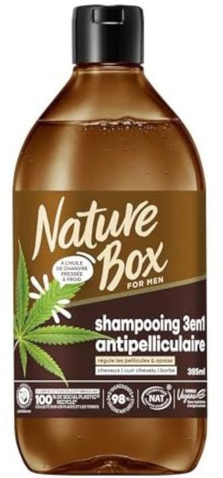 Nature box shampoo MEN 3 IN 1 hennep olie 385ML