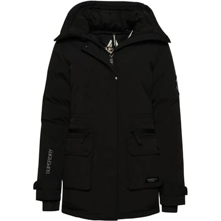 Superdry City Padded Parka Jacket Dames Jas - Black - Maat Xs