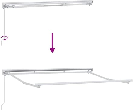 vidaXL - Uitschuifbare - luifel - Taupe - 3,5 - x - 2 - m - Polyester - en - Aluminium