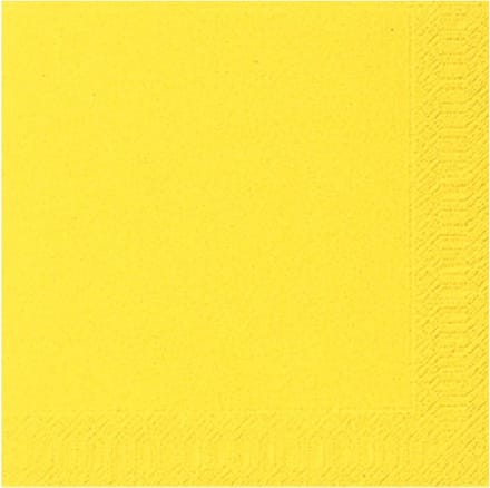Duni servetten Brilliant Yellow 3-laags 33x33
