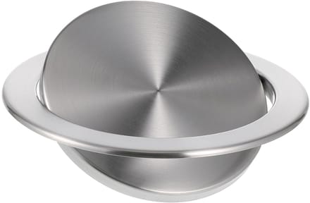 Inbouw Prullenbak Deksel - RVS Klep - Keuken Afval - Ruimtebesparend Ontwerp - 26.8cm Diameter - Zilver