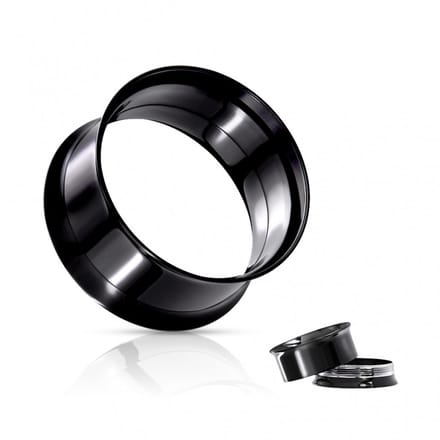Screw-fit tunnel 3 mm - zwart - LMPiercings