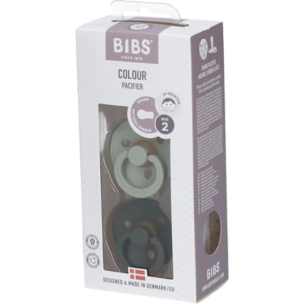 BIBS Latex Fopspeen Sage - Hunter Green 6-18 Maanden 2 Speen