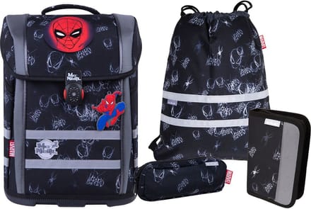 McNeill Schooltas Ergo Perfecto Marvel Schoolbag Set 5-delig Spider Man II Zwart
