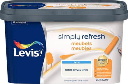 Levis - Simply Refresh Meubels Satin - Wit - 2 L