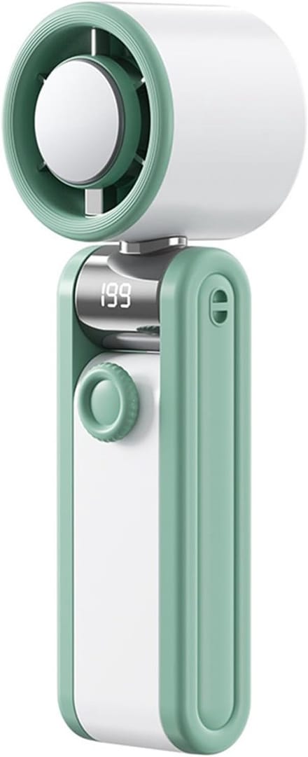 VHV - Ventilator - USB oplaadbaar, 199 snelheden, opvouwbaar groen model voor reizen, thuis en bureau