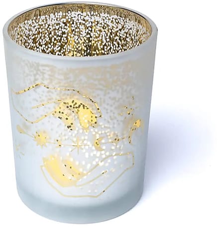 Sfeerlicht matglas/metallic spirituele handen - 10 cm x 12,5 cm