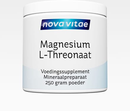 Nova Vitae - Magnesium L-threonaat - L-threonate - poeder - 250 gram = 500 capsules