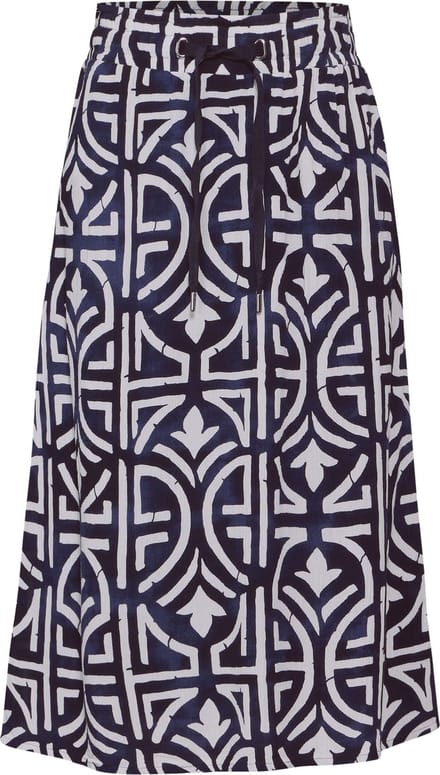Street One A-shape Paperbag_print Dames Rok - deep blue - Maat 38