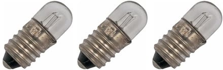 Signaallamp E10 30V 2W - 66 mAh - 3 stuks - T9 Gloeilamp Ø9mm - 23mm - 2500K - Dimbaar
